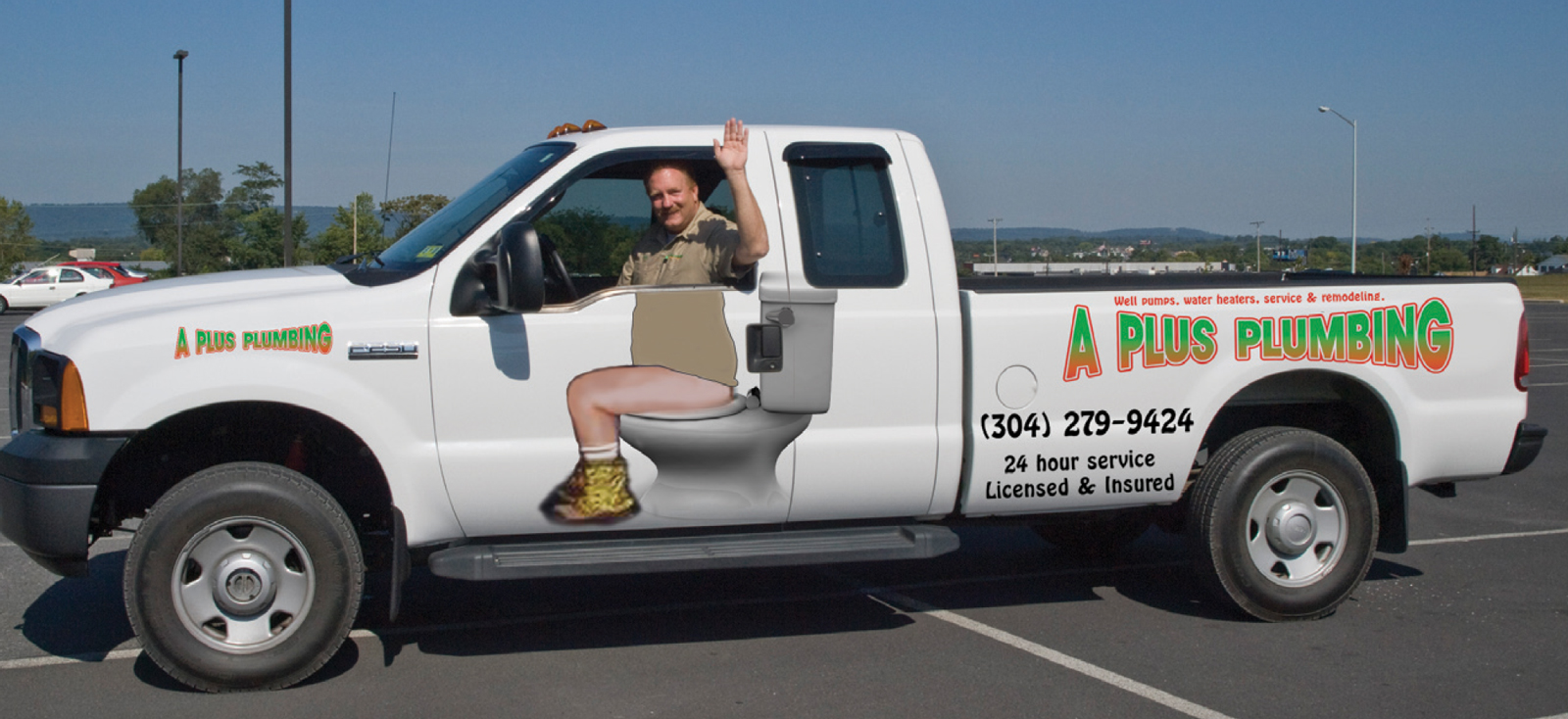 A Plus Plumbing Truck Photo